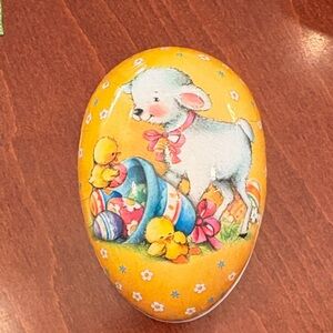 German Easter Egg with Lamb and Chicks Design